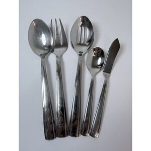 Reed & Barton Andover Pearl Server Hostess Set Of 5 18/10 Stainless Flatware
